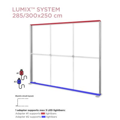 LUMIX XL 285 SEG Standrahmen mit LED, 285x300cm (BxH)